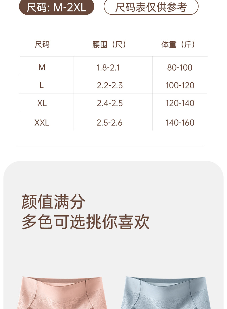 纯棉内裤女士抗菌全棉裆夏季薄款无痕透气内裤纯绵女夏季少女生详情21