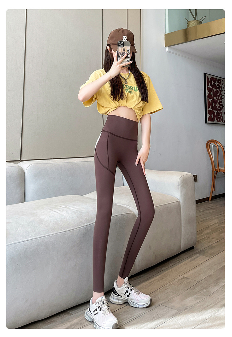 云感鲨鱼裤女春秋薄款2023新款口袋瑜伽收腹芭比裤夏季无痕打底裤详情26