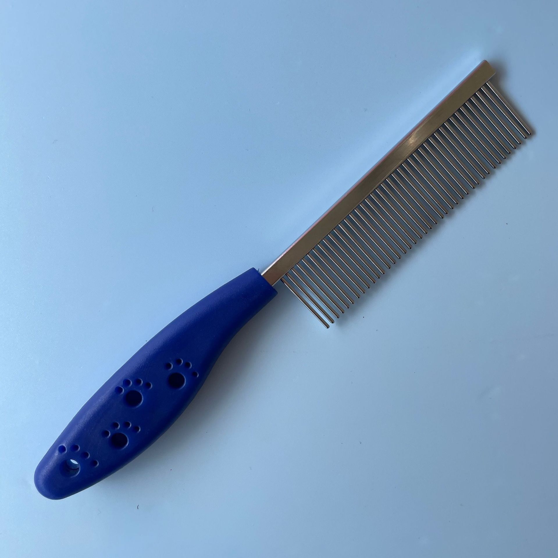 Cat needle comb, hair removal comb, long and short teeth single-row comb, stainless steel pet comb, dog grooming comb pic 4