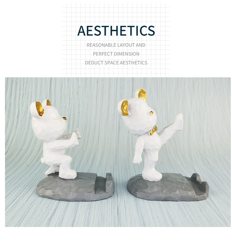 手机支架创意桌面装饰摆件暴力熊懒人平板支架树脂工艺品家居摆件详情6