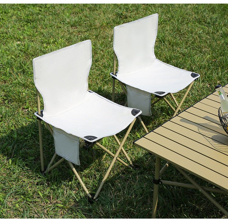 Temande outdoor folding chair, field sketching, fishing stool, portable barbecue, family camping, Oxford Cloth folding chair pic 21
