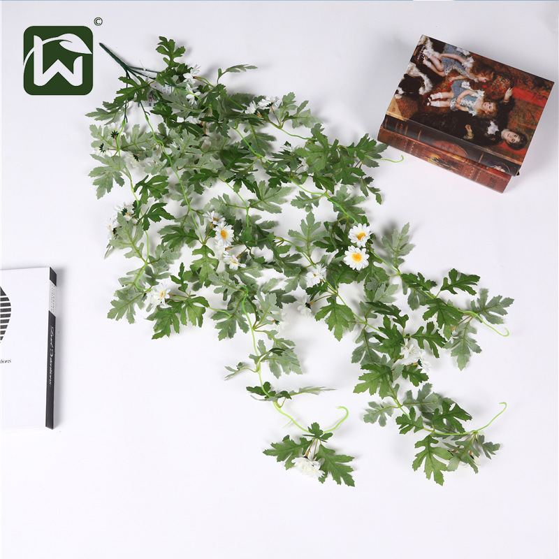 Artificial plants, leafy green plants, vines, green vines, wall-hung plastic artificial flowers, wedding interior decoration sunflowers pic 22