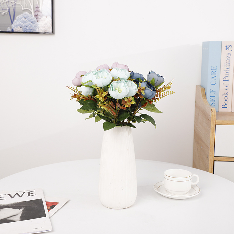 欧式复古玫瑰 仿真花苞 假花头 森系婚礼装饰DIY手工花环绢花详情2