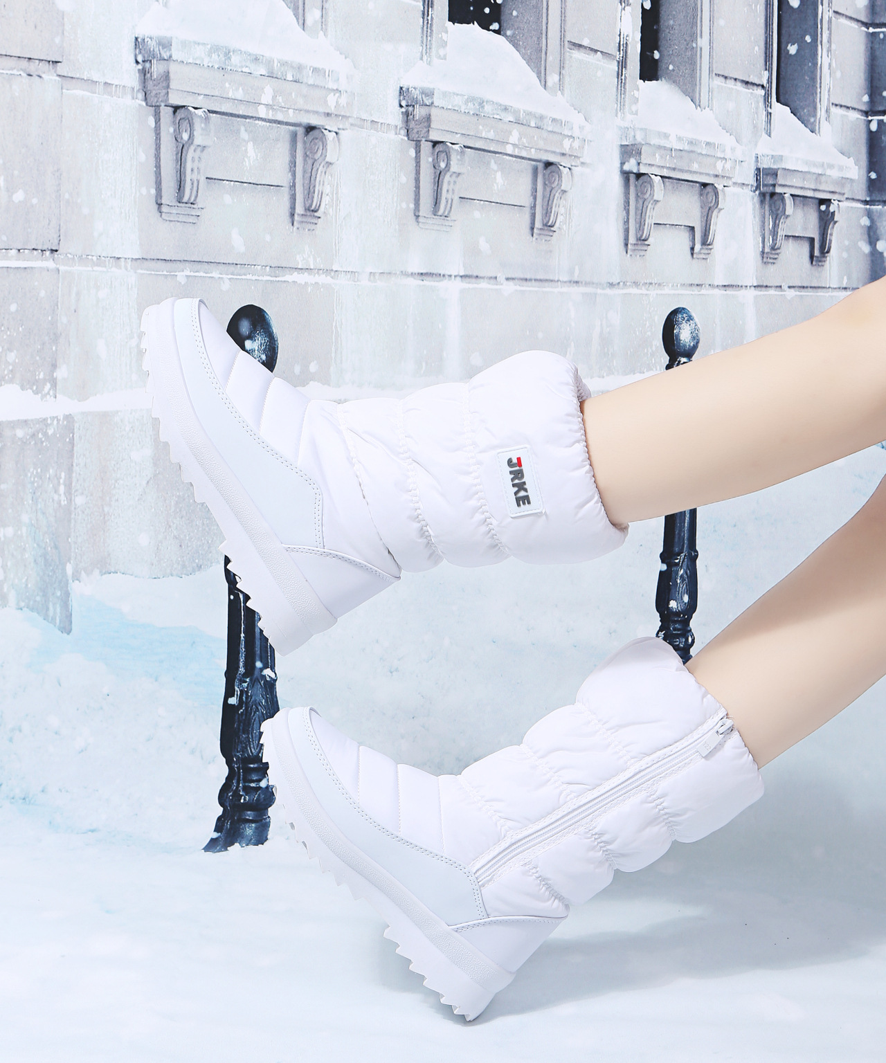 俄罗斯跨境外贸大码2023秋冬新款加绒加厚雪地靴女棉靴Snow boots详情60