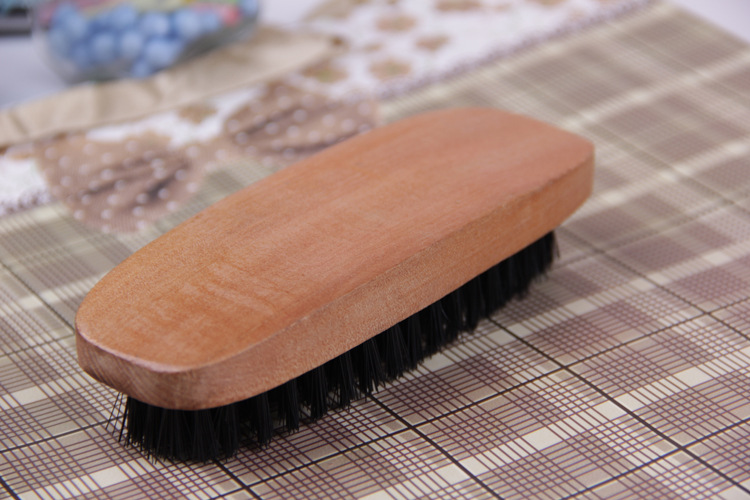 Factory direct sales of high-quality daily-use black nylon silk wool oval shoe brushes, leather shoe brushes, sports shoe brushes and oiling brushes pic 3