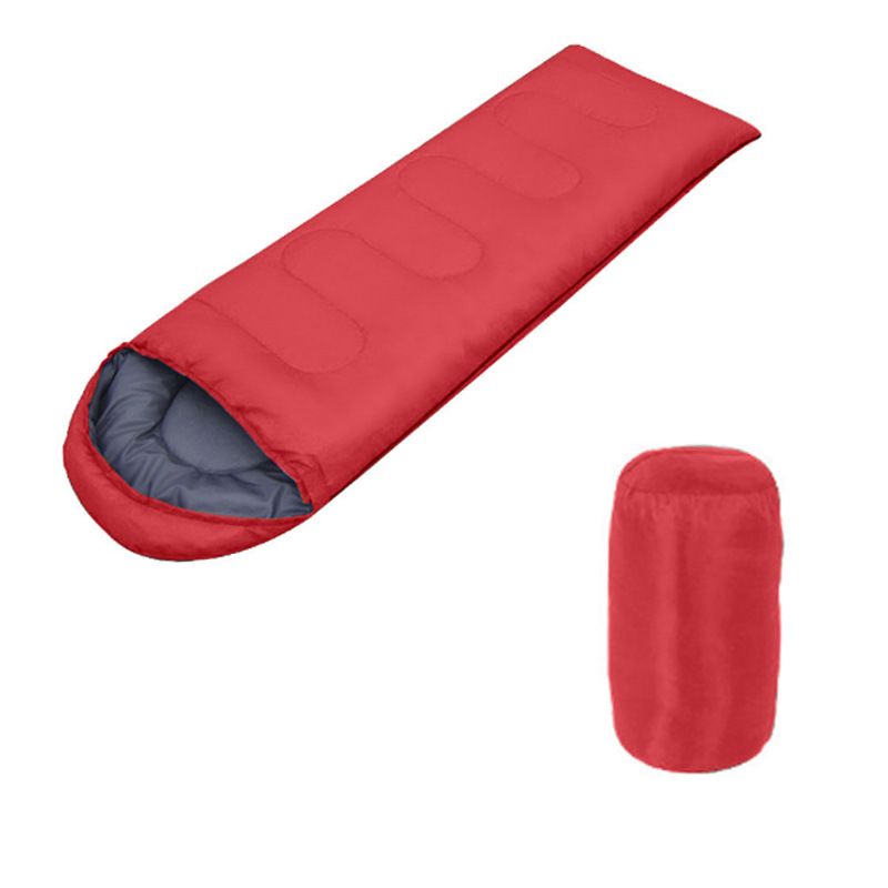 Outdoor spring, autumn and winter warm camping sleeping bags, travel camping outdoor multi-color and multi-specification envelope with cap sleeping bags pic 2