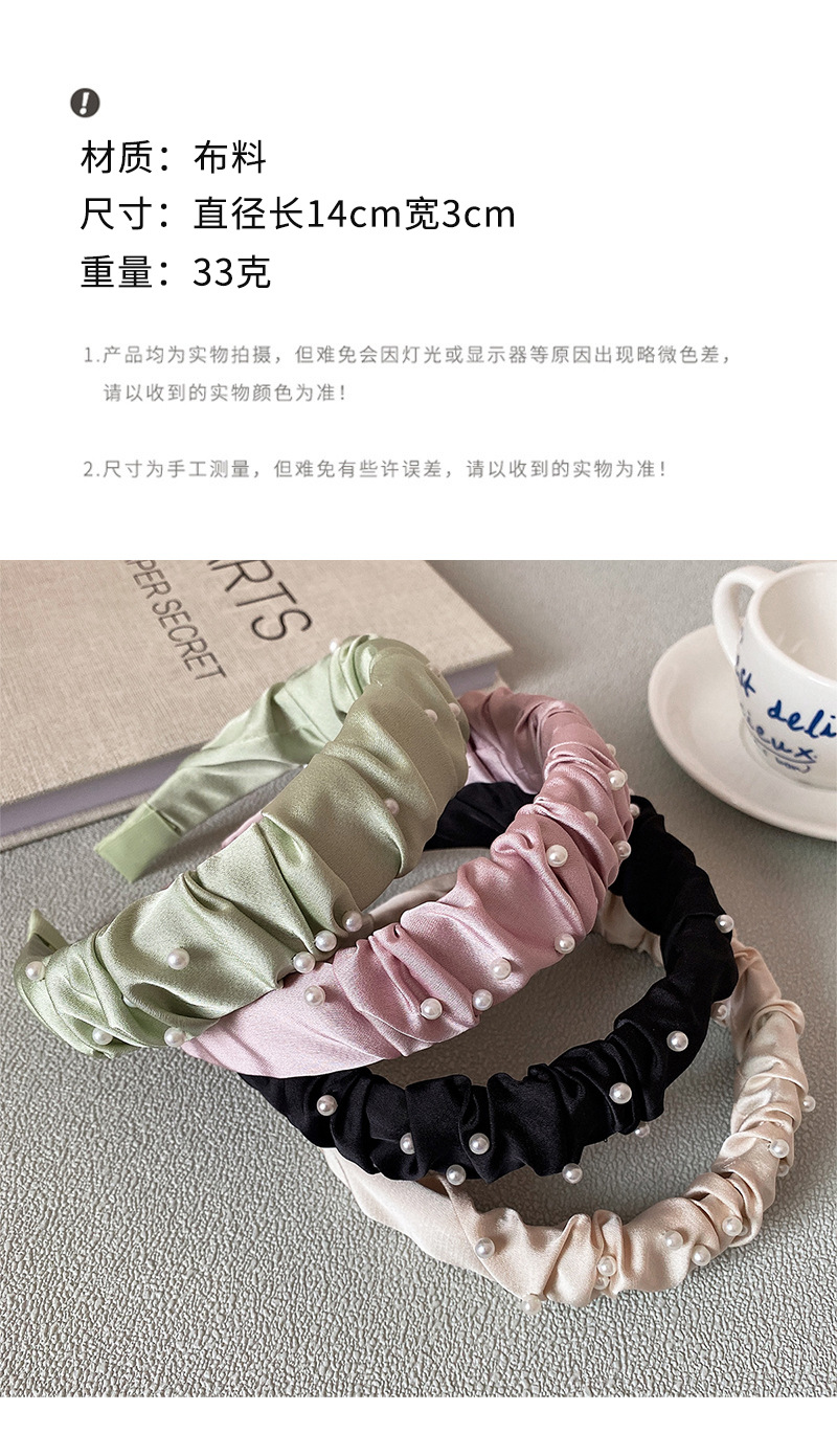 A simple and versatile satin headband for going out, a new high head headband for girls, a high-end and fashionable hair-pressing accessory pic 28