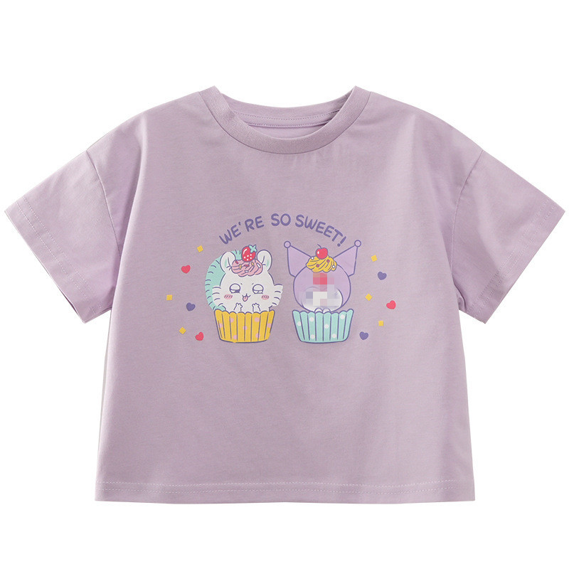 【 Free shipping for one Piece 】 Summer new U-family pure cotton cute cartoon printed short-sleeved T-shirt for boys and girls pic 3