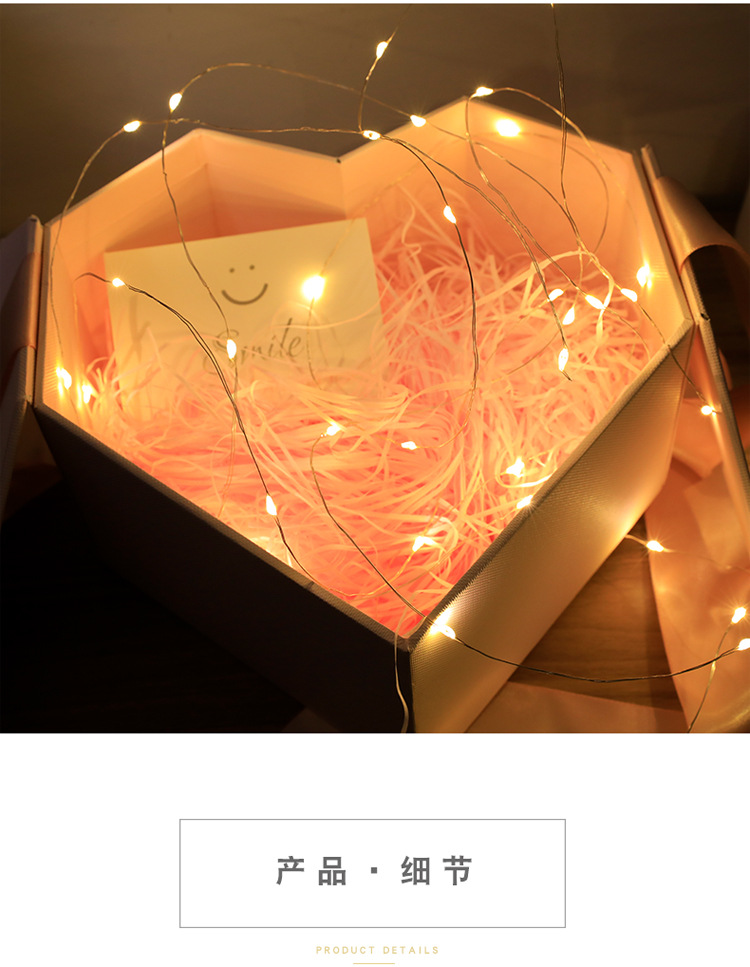 led copper wire light, button battery light, flower cake decorative light, small white box light, string small colored light, string light, copper wire light pic 8