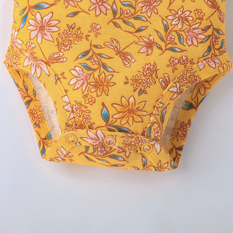 Summer short-sleeved triangular khaki for newborns, cute five-piece set for boys and girls, one-piece suit and crawling suit pic 18