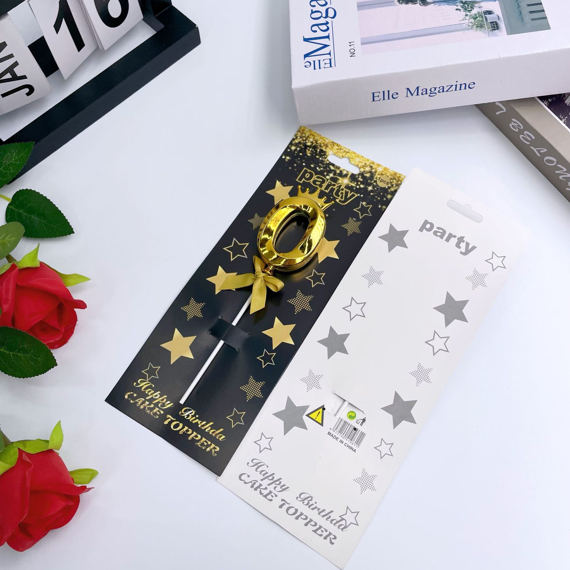 跨境创意新品3D立体皇冠数字插件派对生日蛋糕烘焙甜品台装饰摆件详情4