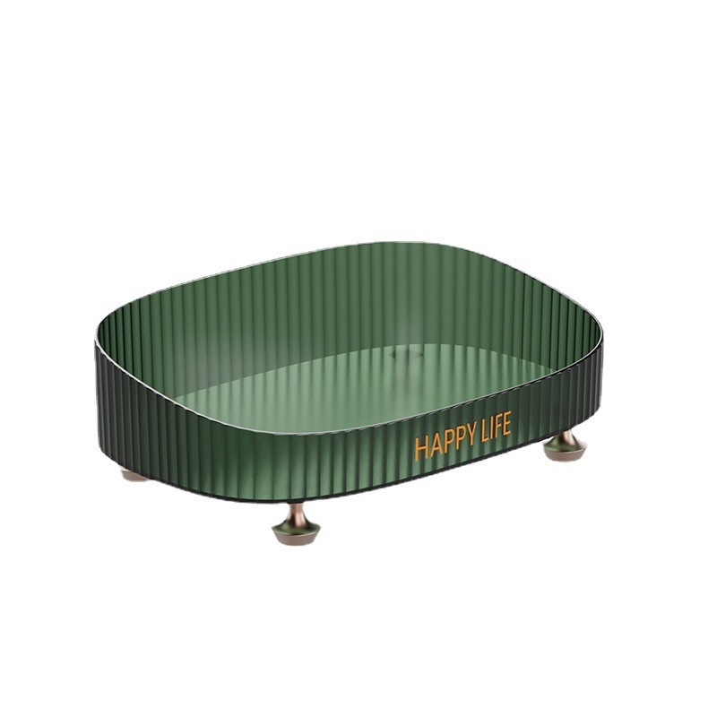 Light Luxury - Multi-functional desktop Storage Box, Light Luxury Cosmetics shelf, transparent organization box with feet, Entrance Box style pic 10