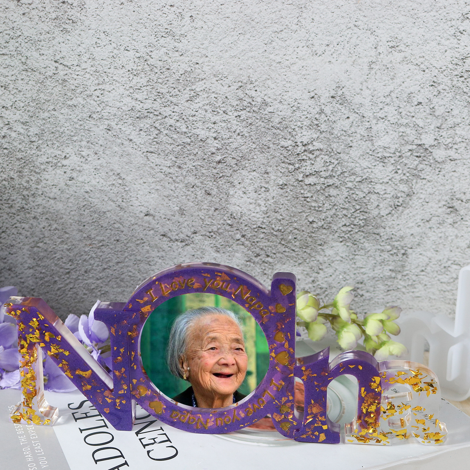 diy滴胶模具家庭成员family立体相框硅胶模具跨境专供详情5