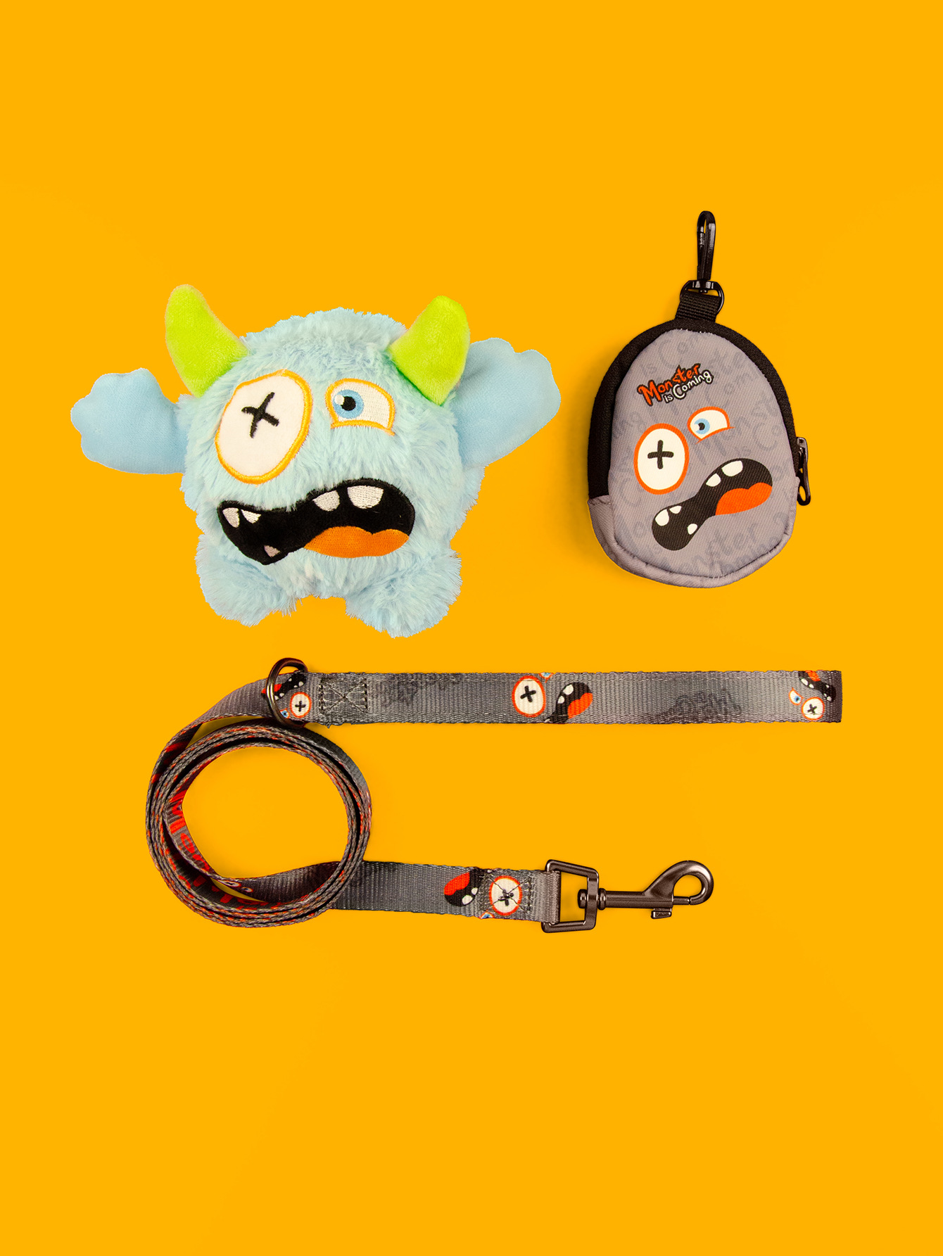 跨境工厂直发宠物牵引绳垃圾袋收纳包玩具万圣节礼物弹力可发声球详情7