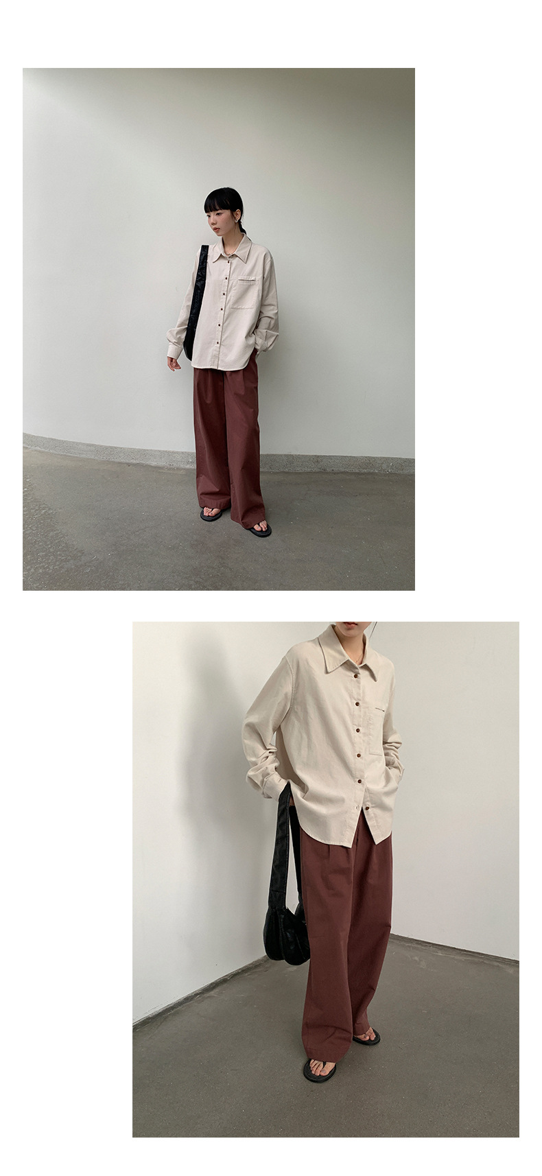 6UP2024早秋韩系全棉绒面衬衫广州13行新款极简慵懒休闲ins90222详情10