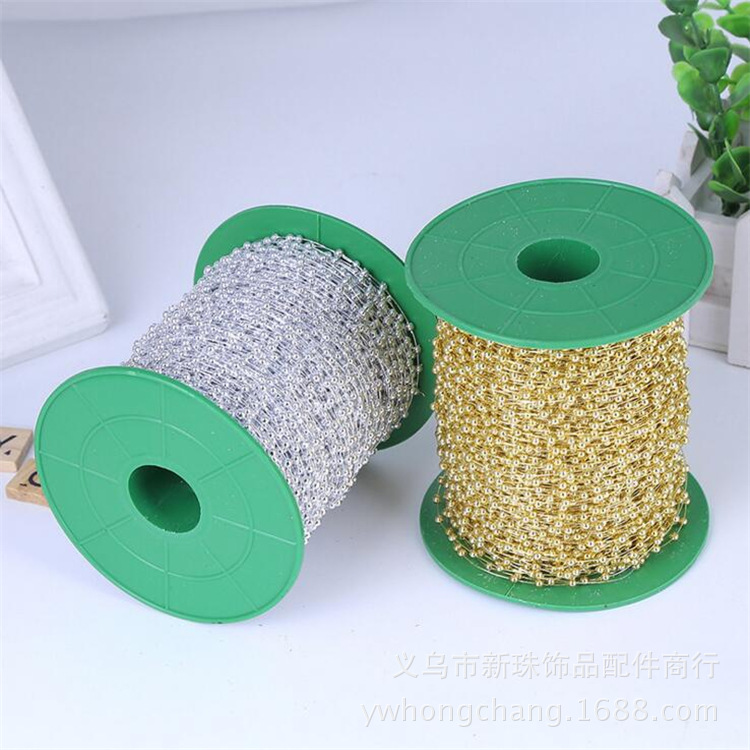 ABS imitation pearl plastic beads, ABS connected loose beads, hook wrapping loose beads, clothing accessories, shoe buckle accessories pic 5