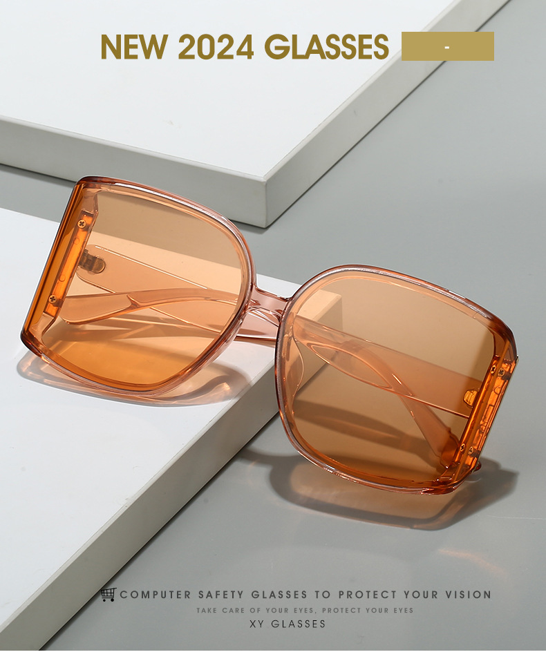 Fashionable large-frame multi-sided curved lens sunglasses, high-end European and American UV-resistant sunglasses, and personalized street style glasses pic 1