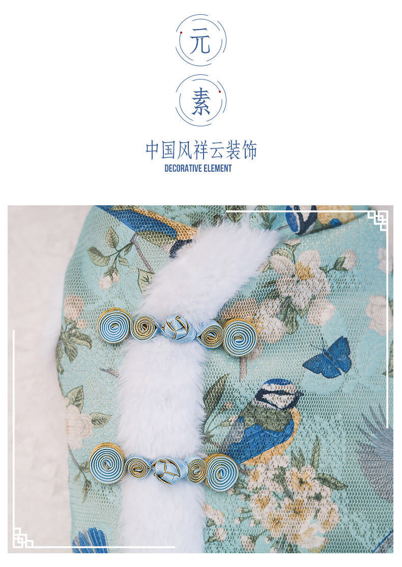 New autumn and winter Chinese-style classical Tang suit dog clothing, durable, thickened and warm pet clothing pic 5