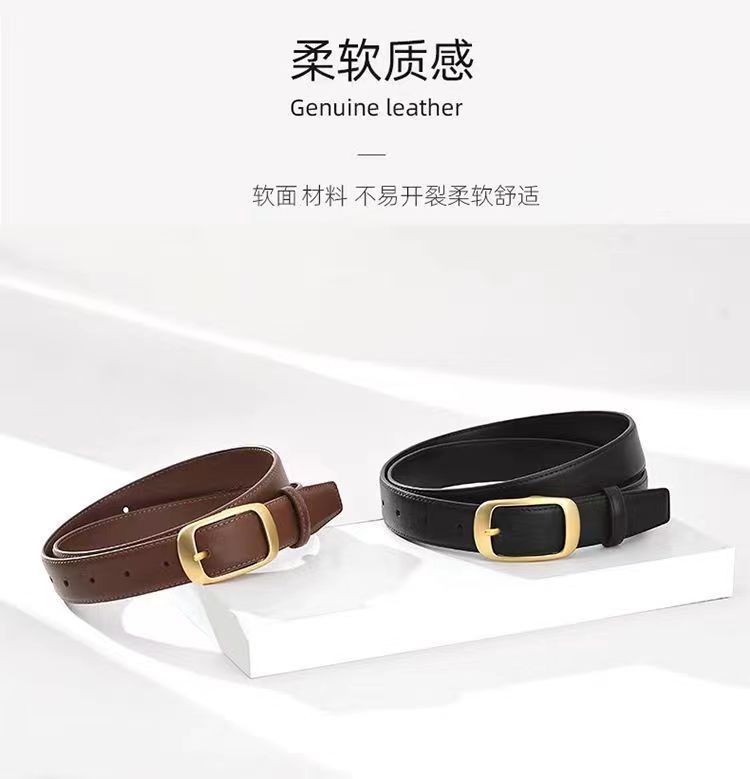 爆款皮带百搭牛仔裤女宽松腰带黑色时尚2023新款装饰高级感简约详情16