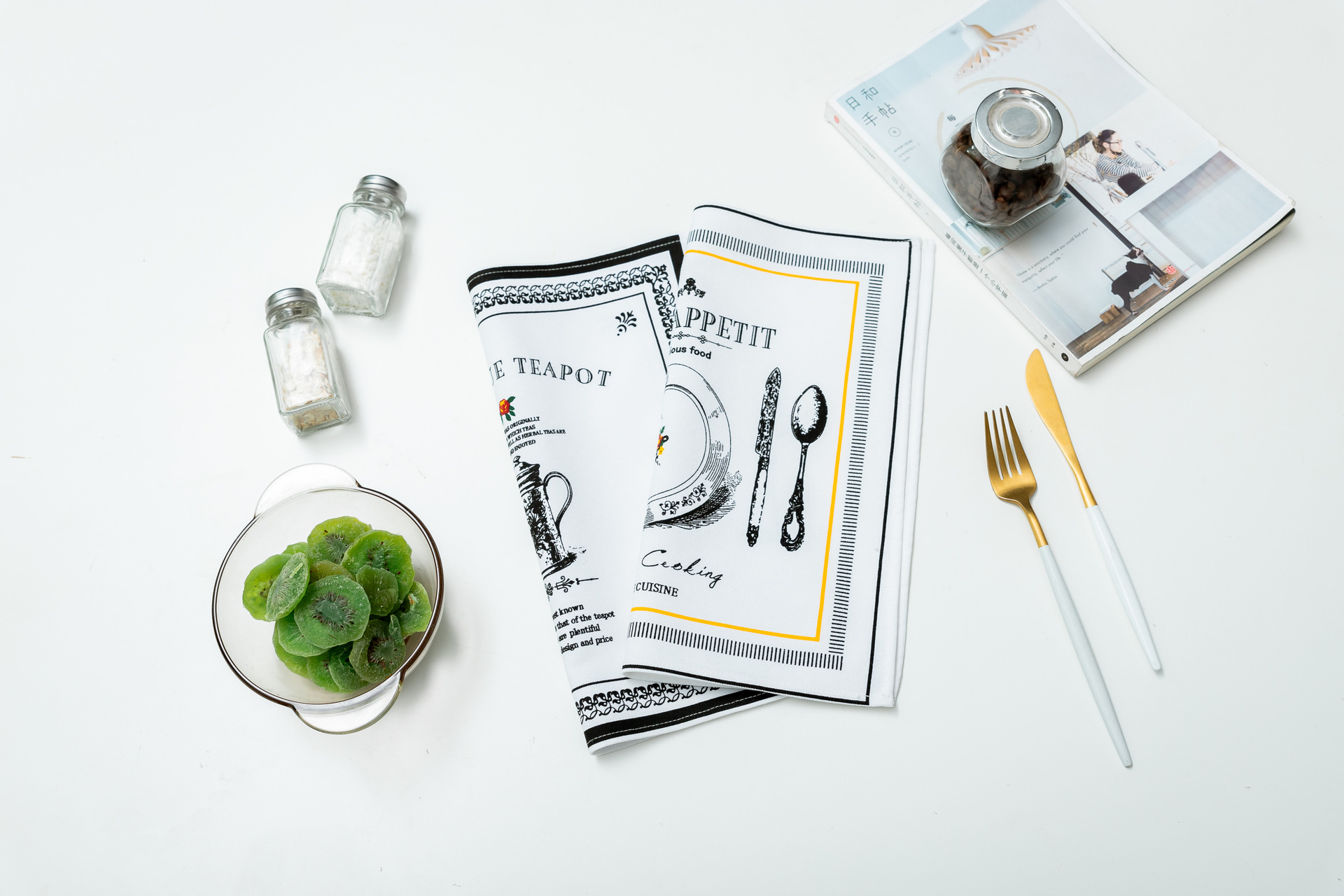 Nordic-style tea towels, placemats, cotton and linen fabric napkins, square home anti-slip napkins, cross-border food background cloth pic 31