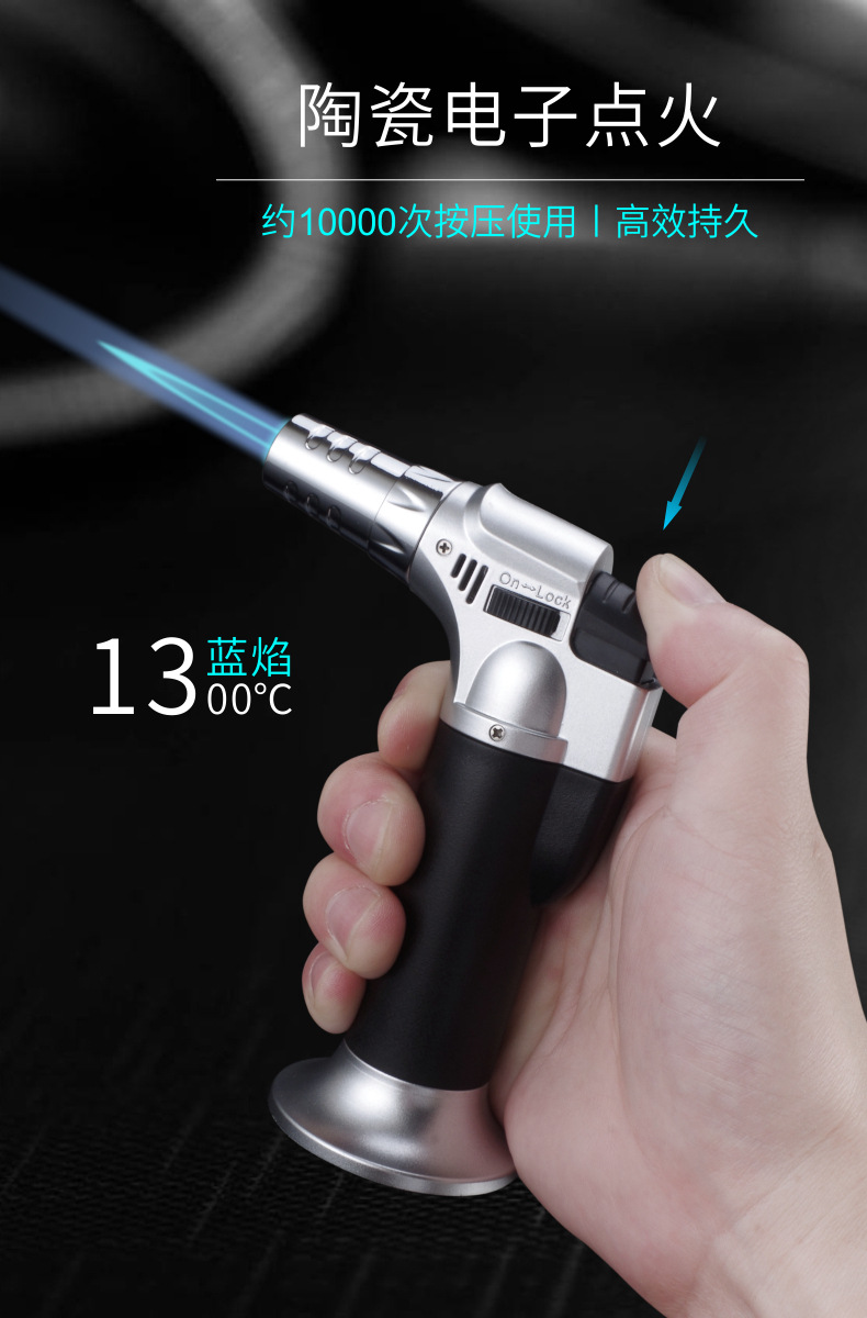 Simple lighters, windproof wholesale, mini direct injection high-temperature welding gun, moxibustion, personalized inflatable metal spray gun, flamester pic 5