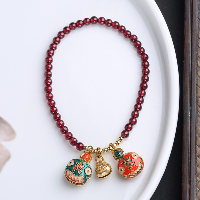 Wholesale of natural purple-toothed garnet, double-layer purple-toothed garnet, golden hair crystal, PI Xiu, and gold-swallowing beast ornaments pic 5