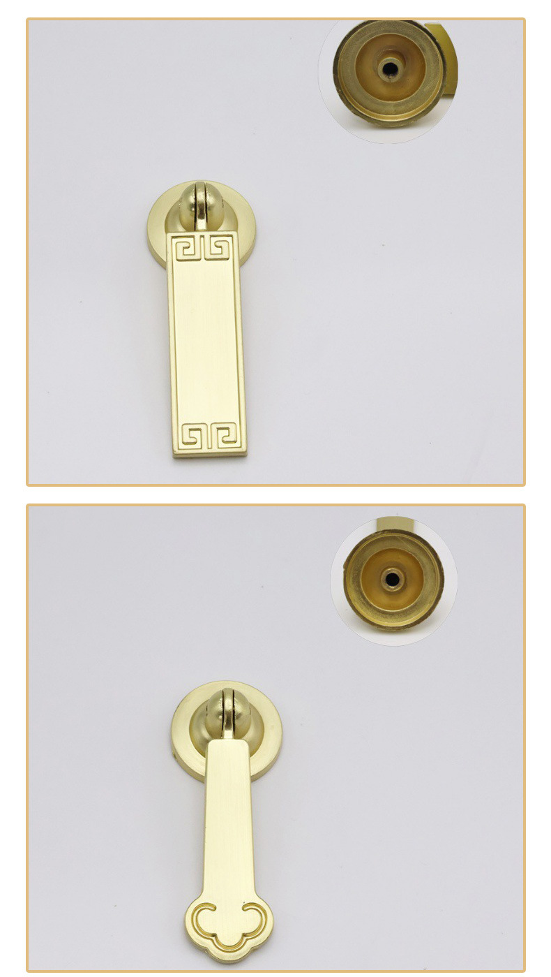 New Chinese-style solid handle zinc alloy single-hole light luxury furniture hardware wardrobe, cabinet drawer door handle is now available pic 8