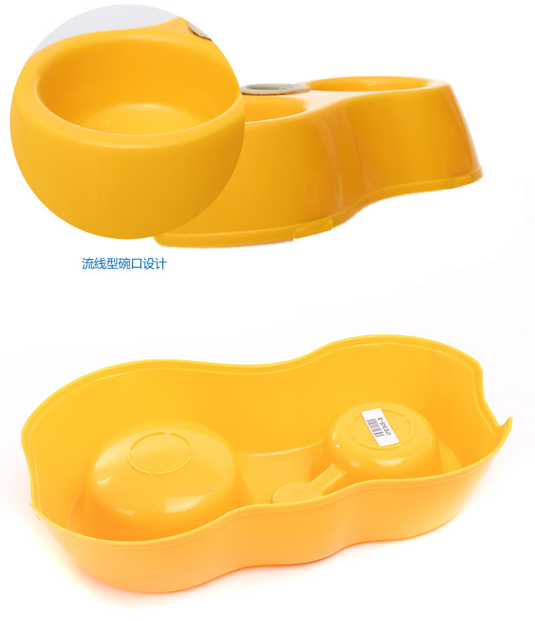 可插水瓶 宠物食盆 狗碗猫狗双碗 塑料狗盆 宠物用品 批发出口详情15