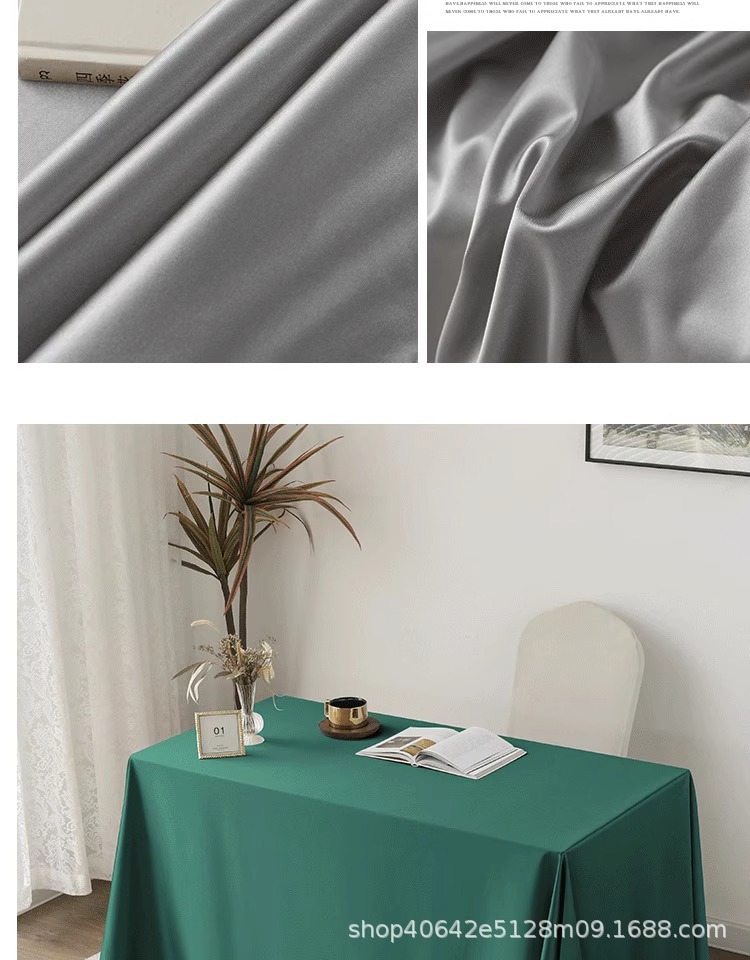 会议室桌布长方形酒店餐桌台布办公室签到台摆摊地推广告桌布定制详情22