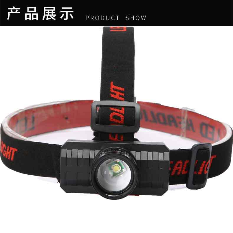 Powerful USB charging headlamp, lithium battery, high-power mini zoom, LED, outdoor waterproof head-mounted flashlight pic 9