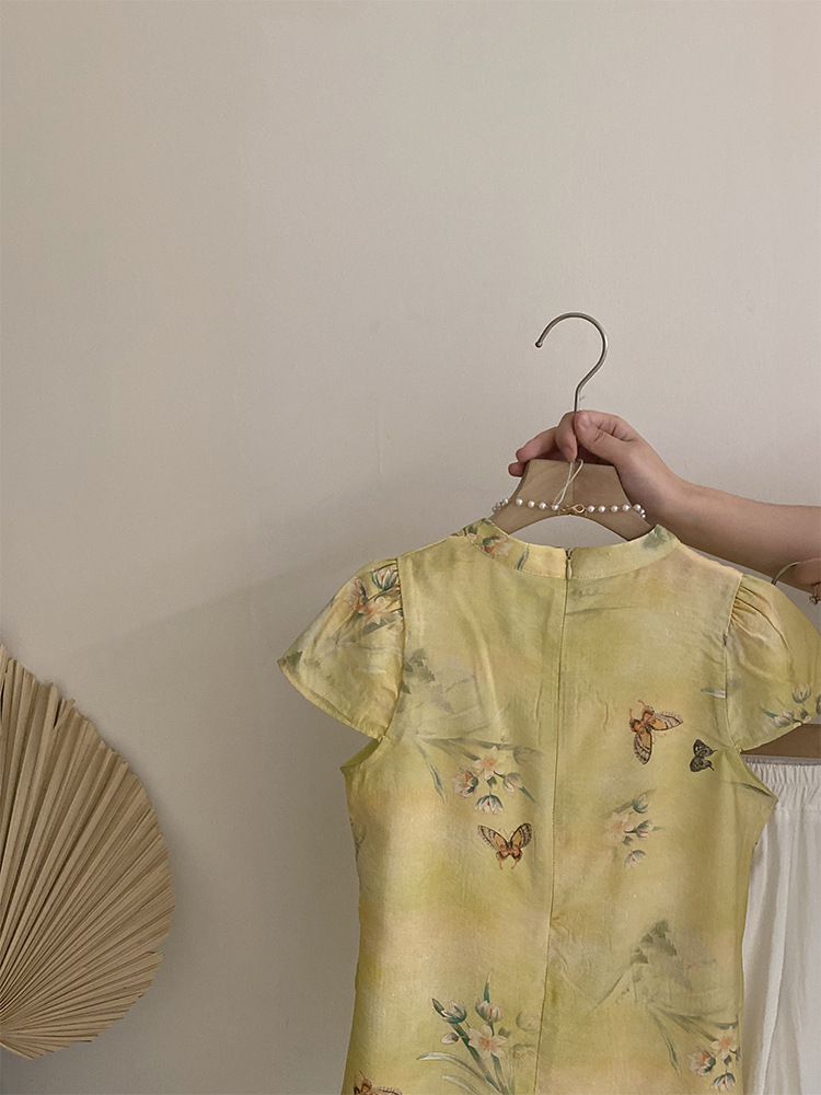 国潮国风女童旗袍夏季轻薄女宝新中式裙子夏装宝宝汉服儿童国风两件套详情10