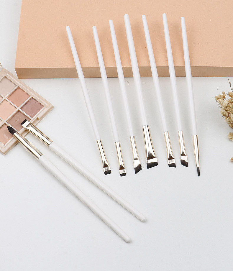 New eye detail makeup brush set of 9 pieces, complete set of soft bristle blade eyeshadow, horizontal eyeliner and slanting eyebrow makeup brushes pic 32