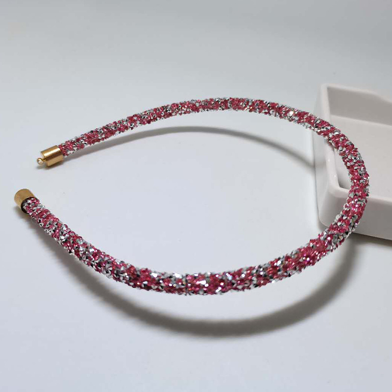 Cross-border hair accessories: Korean style slender water diamond super sparkling hair band, versatile, elegant and simple headband hair clip pic 22