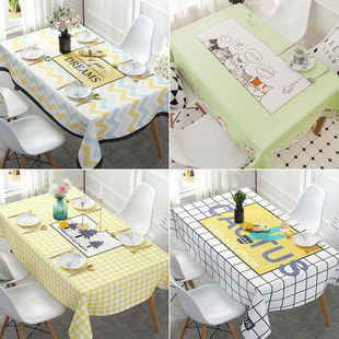 桌布防水防烫茶几垫北欧长方形印花餐桌布台布ins风盖布详情7
