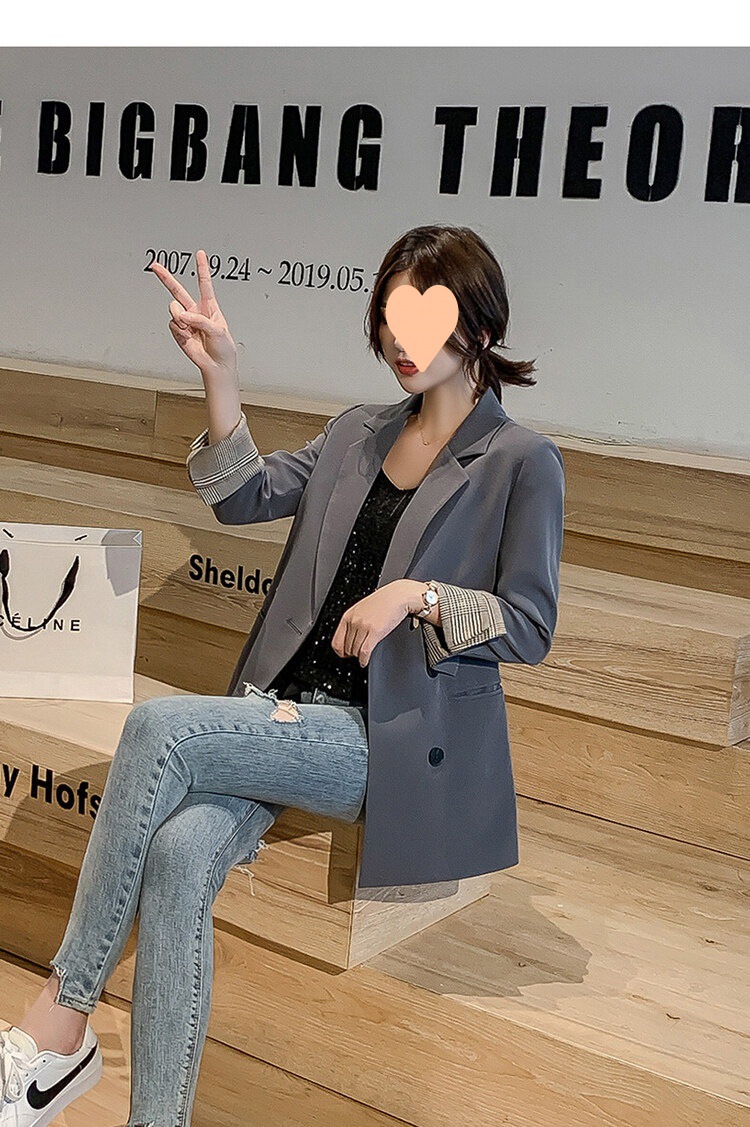 2022年秋小西装外套女韩版英伦风网红显瘦西服套装女士气详情23