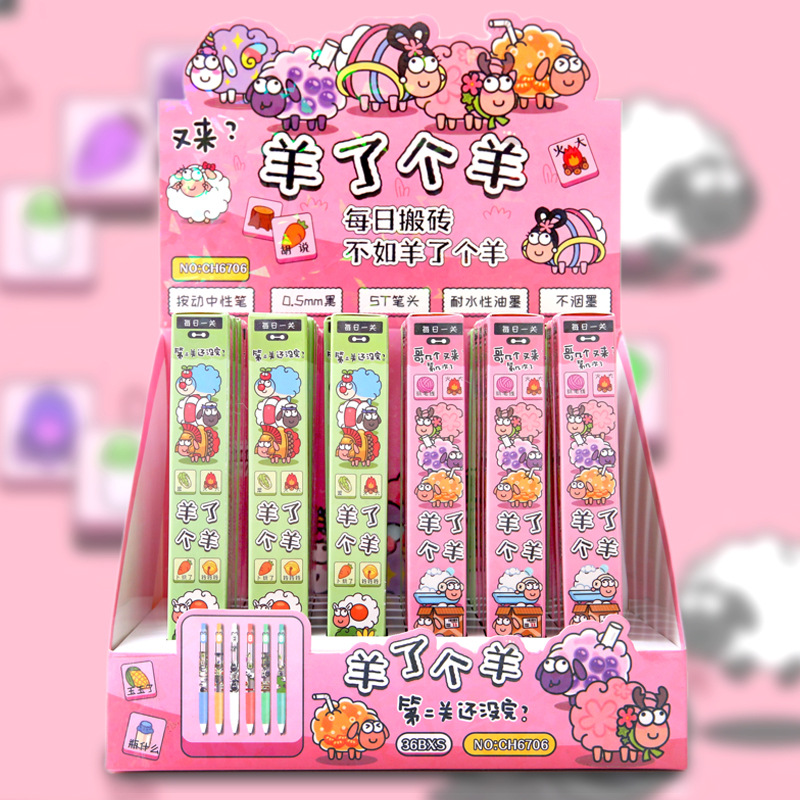 Sanrio glow spinner pen alto nivel de apariencia pluma de luz de alivio de presión pluma de regalo de dibujos animados lindo pluma de alivio de presión estudiante papelería pic 24