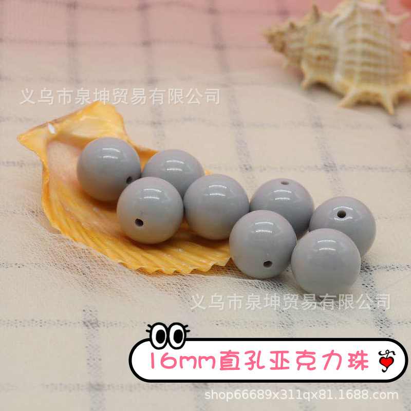 Factory direct sales of Korean-style acrylic candies, colored transparent round beads, loose beads, mobile phone lanyards, hair accessories, DIY accessories pic 8