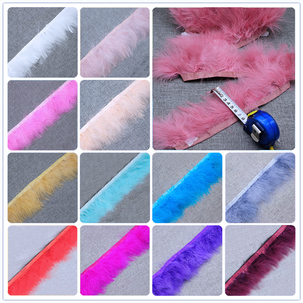 厂家现货鸵鸟毛条服装装饰饰品材料婚庆拉丁舞礼服抓夹羽毛条详情9