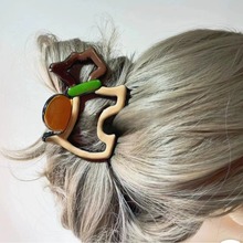 New solid color bubble wrinkle soft large intestine hair band Korean style simple pleated retro Internet celebrity all-in-one fat intestine band for women pic 1