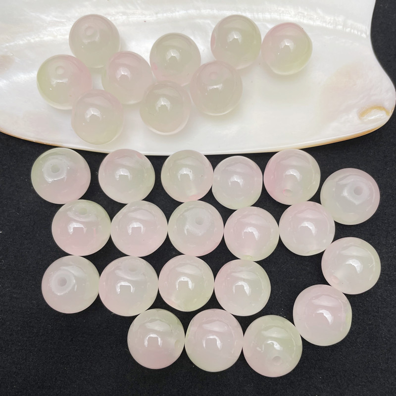 现货6 8 10mm双色玻璃珠子散珠手工diy手串配件批发项链饰品材料详情8