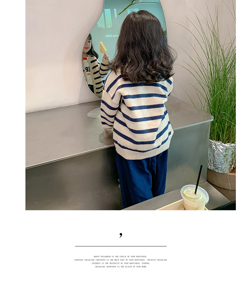 女童秋款针织开衫2023秋季新款中小童宝宝洋气毛衣t恤牛仔三件套详情25