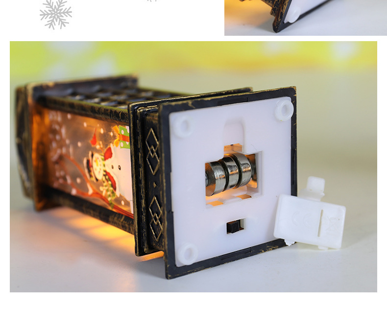 Cross-border new Christmas decorations: small wind lamps, retro phone booths, night lights, and creative Christmas gifts pic 14