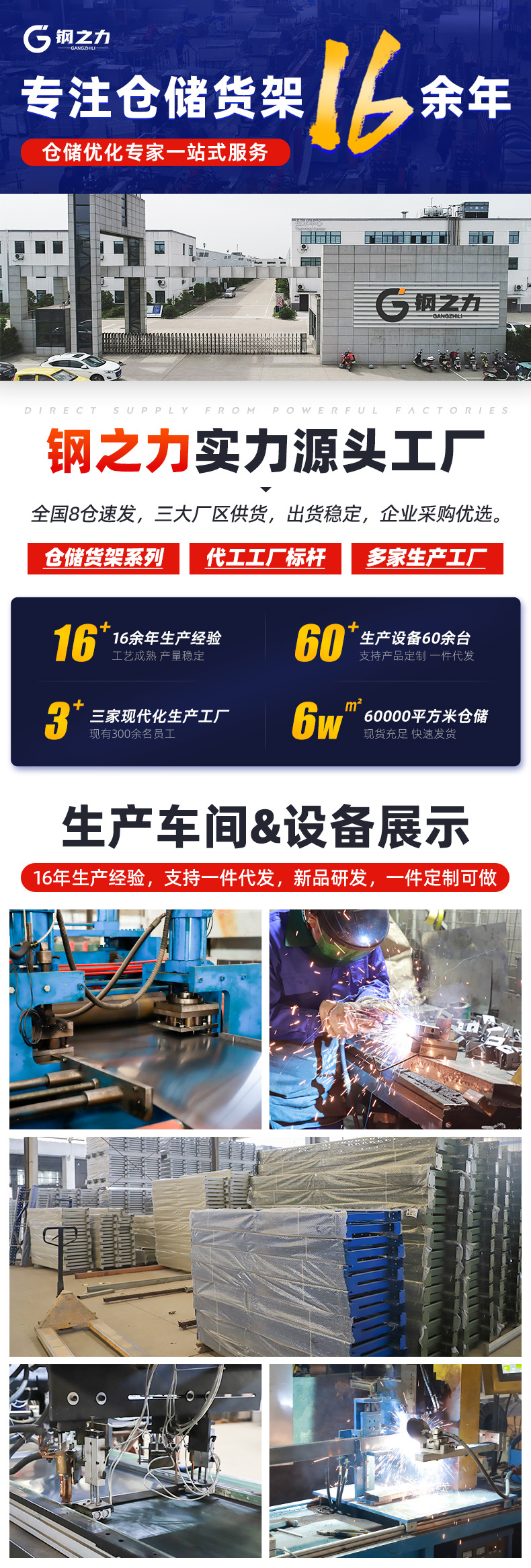 货架加厚仓库货架五金库房储物架可调节多层置物架重型仓储展示架详情2