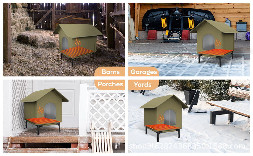 Cross-border amazon hot sale pet supplies casa de calefacción para gatos y perros casa termostática mantener caliente al aire libre impermeable mascotas nido pic 3
