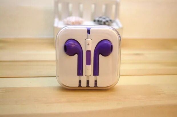 彩色耳机适用于萍果带线控iPhone6/6P小米三星红米通用带麦耳机详情3