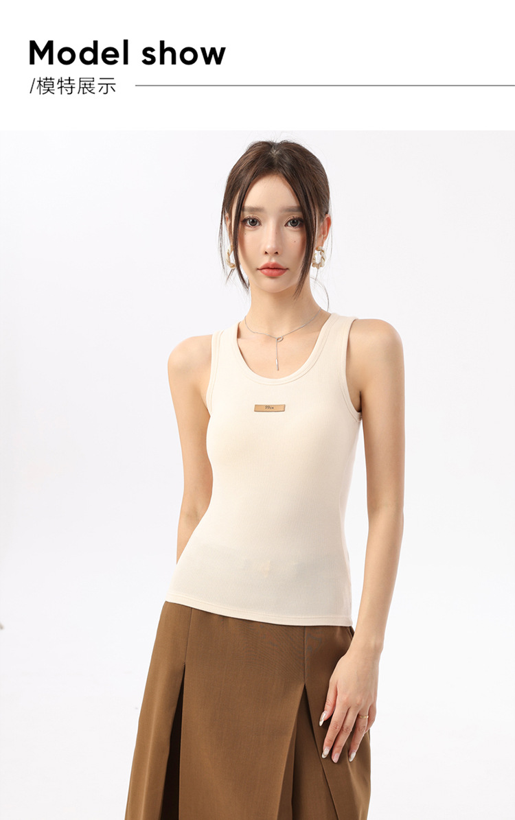 300g cashmere thermal vest for women, one-piece with chest pad, winter thickened and fleece base suit, inner top pic 5