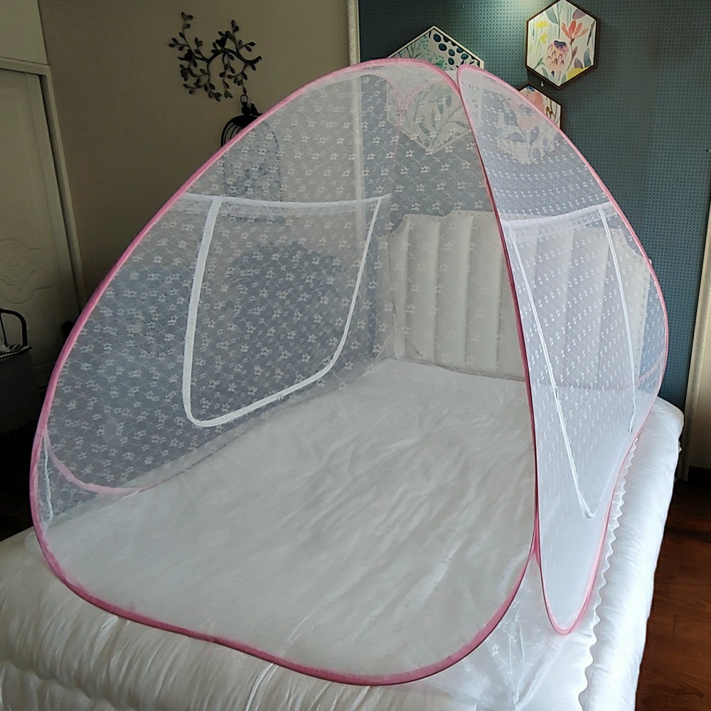 自动魔术钢丝蚊帐 成人可折叠印花出口外贸帐篷详情8