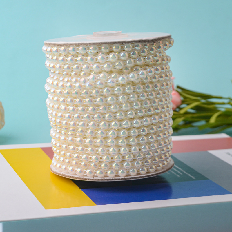 ABS semi-circular connecting beads 3mm, 4mm, 6mm, 8mm, 10mm, 12mm, handcrafted clothing accessories, DIY wedding dress curtain accessories pic 1