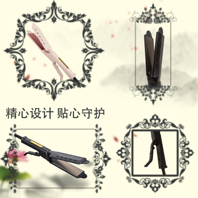 跨境新品加宽直发夹板卷直两用直发器卷发棒简约防烫不伤发大面板详情3
