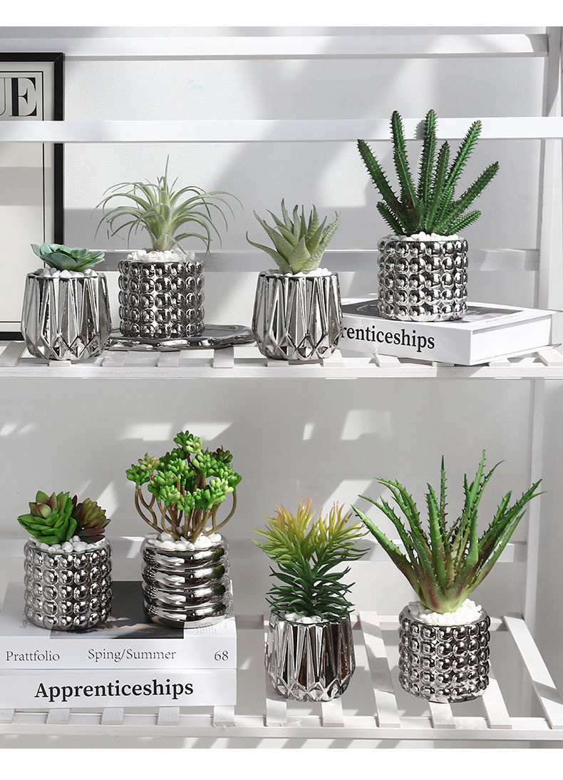 北欧轻奢塑料仿真盆栽 假绿植植物盆栽装饰 假盆栽艺术植物盆景 室内外绿化装饰品详情8